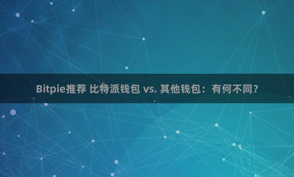 Bitpie推荐 比特派钱包 vs. 其他钱包：有何不同？