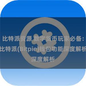 比特派资源 数字货币玩家必备：比特派(Bitpie)钱包功能深度解析
