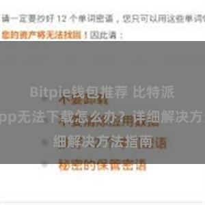 Bitpie钱包推荐 比特派钱包App无法下载怎么办？详细解决方法指南